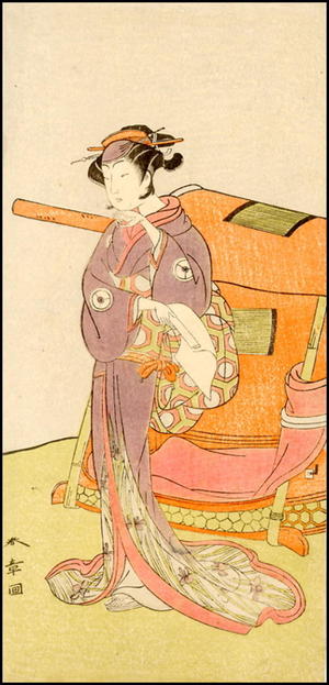 勝川春章: Iwai Hanshiro IV as a young beauty - Japanese Art Open Database