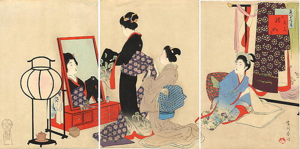 Japanese Print "November — 其十一 嫁入" by Shuntei Miyagawa (宮川春汀)