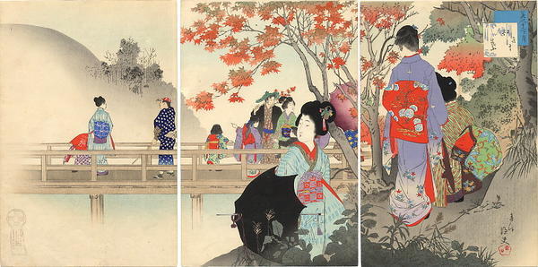 Miyagawa Shuntei: October — 其十 紅葉 - Japanese Art Open Database