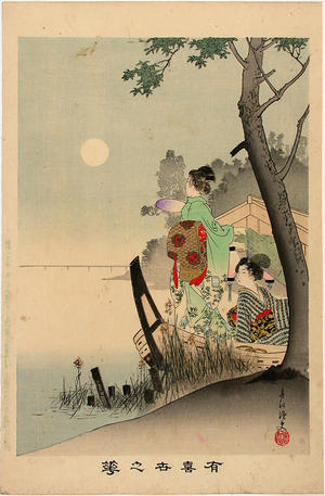 Miyagawa Shuntei: On the Boat — 舟中 - Japanese Art Open Database