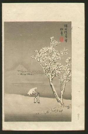 Suzuki Shonen: Snow Along the Banks of the Sumida River - Japanese Art Open Database