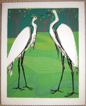 Kasamatsu Shiro: Herons - Japanese Art Open Database