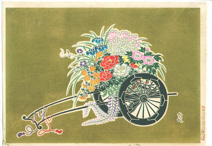 Takahashi Tasaburo: Flower Cart I — 花籠花車 - Japanese Art Open Database