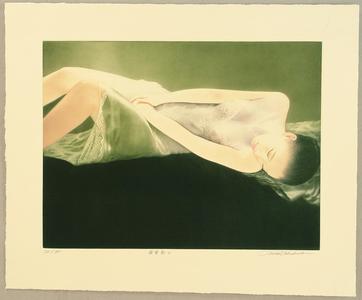 Takahashi Ushio: Sleeping Beauty — Moegi-iro - Japanese Art Open Database
