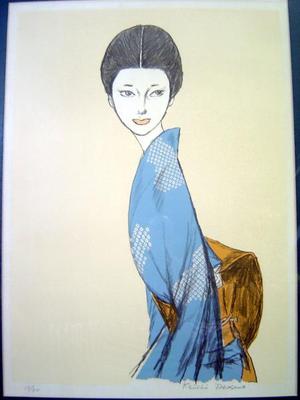 Takasawa Keiichi: Looking Back- lithograph - Japanese Art Open Database