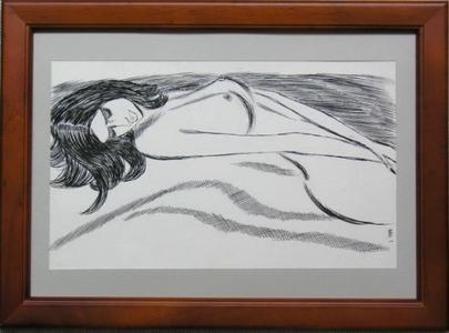 Takasawa Keiichi: Nude woman — 裸婦 - Japanese Art Open Database