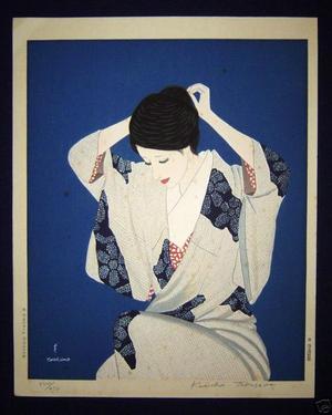 Takasawa Keiichi: Young Woman Dressing - Japanese Art Open Database