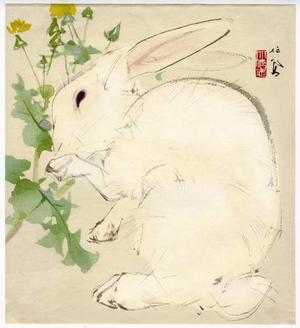 Takeuchi Seiho: Rabbit eating - Japanese Art Open Database