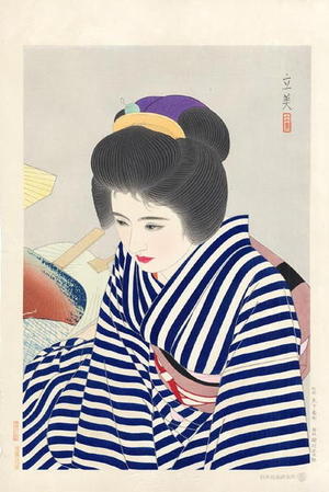 Tatsumi Shimura: Late Summer - Natsu Takete — 夏たけて - Japanese Art Open Database