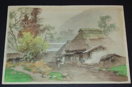 Terauchi Fukutaro: Old farmhouse - Japanese Art Open Database