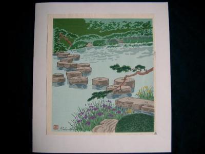 Tokuriki Tomikichiro: Heian Jingu Shrine Iris — 平安神宮燕子花 - Japanese Art Open Database