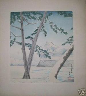 Tokuriki Tomikichiro: Snowy Scene of the Nijo Castle - Japanese Art Open Database