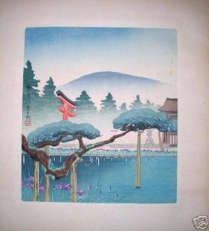 徳力富吉郎: The Irises of Umenomiya Shrine - Japanese Art Open Database