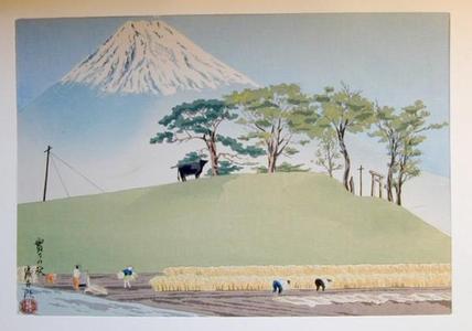 徳力富吉郎: Harvest in Autumn - Japanese Art Open Database