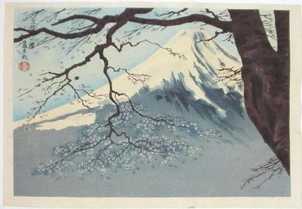 徳力富吉郎: Mt Fuji and Cherry Tree - Japanese Art Open Database