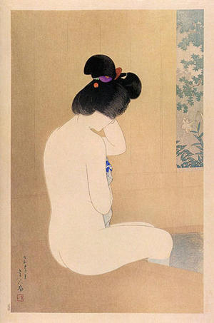 鳥居言人: Fragrance of the Hot Spring — 湯の香 - Japanese Art Open Database