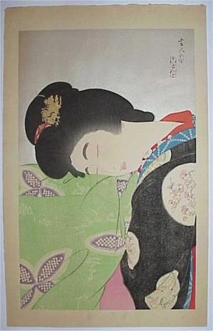 鳥居言人: Utatane- A nap- V1 — うたっ寝 - Japanese Art Open Database