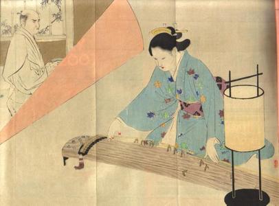 水野年方: Koto music — 曲琴 - Japanese Art Open Database