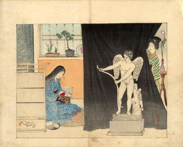 Mizuno Toshikata: Statue of Eros - Japanese Art Open Database