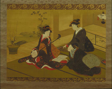 歌川豊広: Three women — 三美人 - Japanese Art Open Database