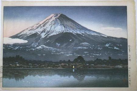 風光礼讃: Morning Fuji from Lake Kawaguchi - Japanese Art Open Database