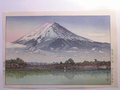 風光礼讃: Morning Fuji from Lake Kawaguchi - Japanese Art Open Database