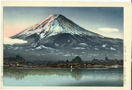 風光礼讃: Morning Fuji from Lake Kawaguchi - Japanese Art Open Database