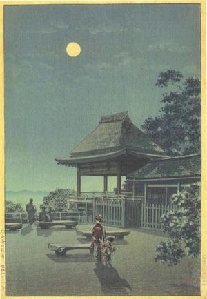 Tsuchiya Koitsu: Autumn Moon at Ishiyama Temple — 石山寺の秋月