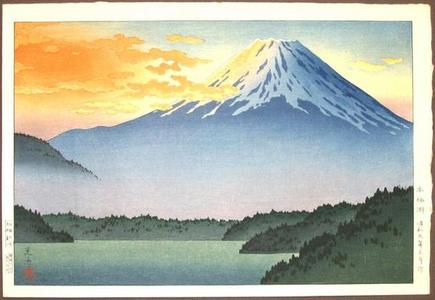 風光礼讃: Lake Motosu - Japanese Art Open Database