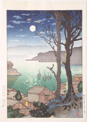 風光礼讃: Maizuru Harbor at Night - Japanese Art Open Database