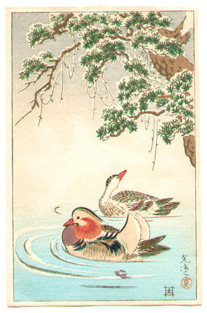 Tsuchiya Koitsu: Mandrain Ducks - Japanese Art Open Database