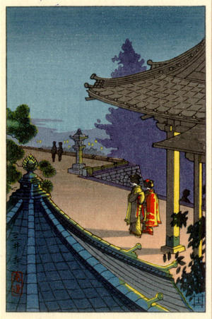 風光礼讃: Miidera Temple - Japanese Art Open Database