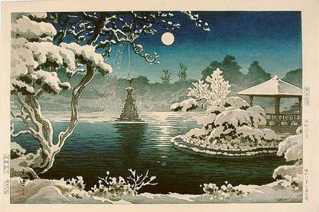 風光礼讃: Moonlight over Hibiya Park - Japanese Art Open Database
