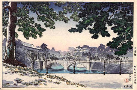 風光礼讃: Nijubashi Bridge - Japanese Art Open Database
