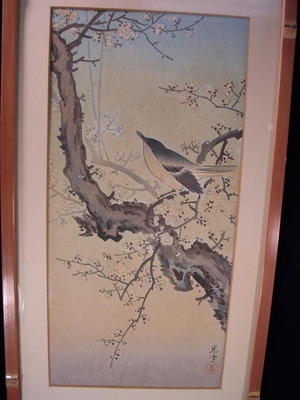 風光礼讃: Plum Nightingale - Japanese Art Open Database