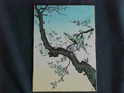 風光礼讃: Plum Nightingale- Koban - Japanese Art Open Database