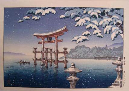 Tsuchiya Koitsu: Snow at Miyajima - Japanese Art Open Database
