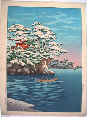 風光礼讃: Snowy Matsushima - Japanese Art Open Database