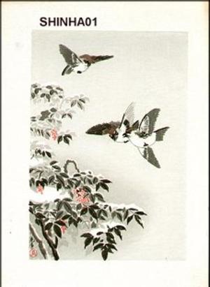 Tsuchiya Koitsu: Sparrows - Koban - Japanese Art Open Database