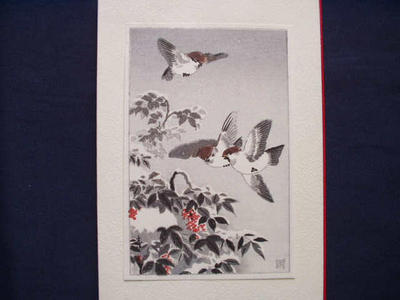 風光礼讃: Sparrows - Japanese Art Open Database