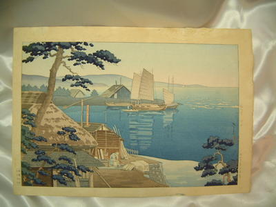 風光礼讃: The Mouth of the Banyu River — 馬入川 川口 - Japanese Art Open Database