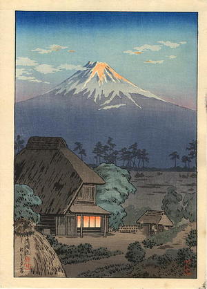 風光礼讃: Tokaido- Evening in Suzukawa district — 東海道 鈴川の夕 - Japanese Art Open Database