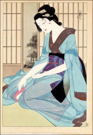 Tsuyahisa: The Blue Dress - Japanese Art Open Database