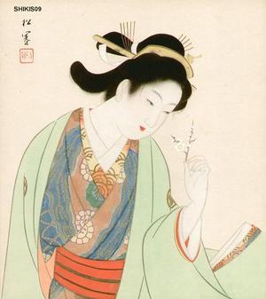 Uemura Shoen: Beauty and plum blossom - Japanese Art Open Database