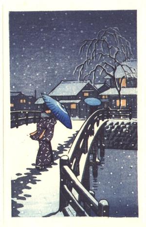 無款: Bijin in snow - Japanese Art Open Database