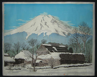 Urata Kanetaka: Village by Fuji in Winter - Japanese Art Open Database