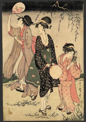 Kitagawa Utamaro: Catching fireflies — Hotaru Gari no Zu - Japanese Art Open Database