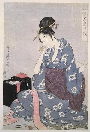 Kitagawa Utamaro: Needlework - Japanese Art Open Database