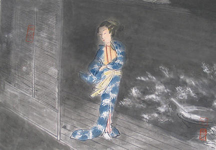 Wada Sanzo: Autumn wind — 秋風 - Japanese Art Open Database