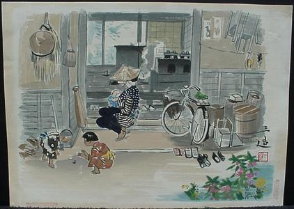 Wada Sanzo: Farm Family - Japanese Art Open Database